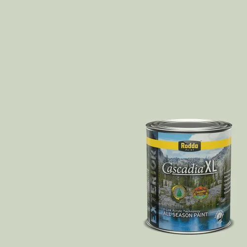 Miniatura 118 de Rodda Paint CASCADIA XL Pintura e imprimación satinada exterior en uno, cuarto de galón, Aquafir