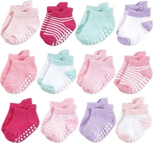 Miniatura 13 de Hudson Baby Calcetines antideslizantes unisex para bebé, Rosado Multi Girl