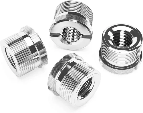 Miniatura 6 de Adaptador de tornillo de micrófono moleteado macho de 5/8 pulgadas a hembra de 3/8 pulgadas para soporte de micrófono de micrófono de 4 piezas