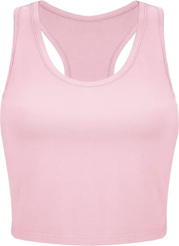 Miniatura 4 de Boao 4 camisetas básicas sin mangas de espalda cruzada para mujer