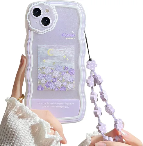 Miniatura 13 de Funda compatible con iPhone 11 Pro Max con bonito diseño de flores negras y sencillas, para mujeres, adolescentes y niñas, funda protectora de lente