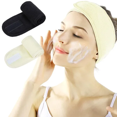 Miniatura 9 de LADES Diadema facial de spa para mujer, tela de rizo suave con gancho y bucle ajustables, ajuste cómodo y seguro para cuidado de la piel