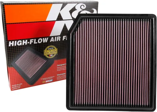 K&N Filtro de aire del motor: aumenta la potencia y la aceleración, lavable, premium, filtro de aire de repuesto para automóvil: compatible con
