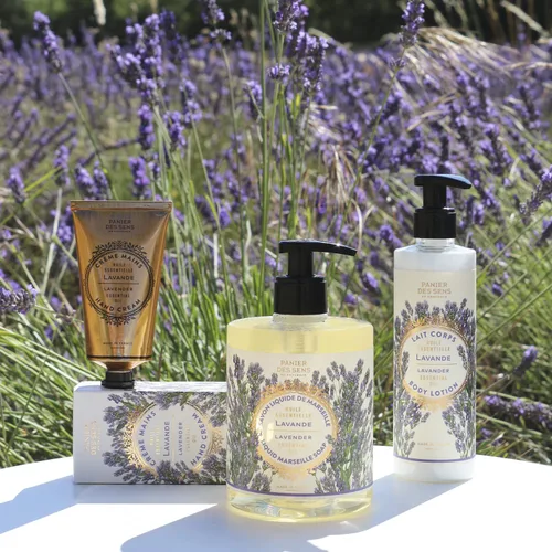 Miniatura 4 de Panier des Sens - Crema de manos pequeña para manos secas y agrietadas - Mini loción de manos de lavanda para piel seca - Con manteca de karité