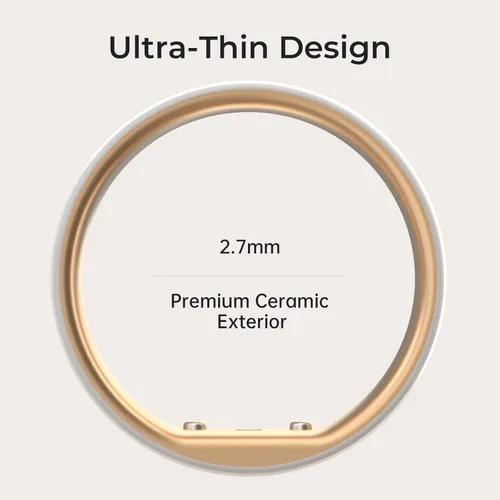 Miniatura 9 de Anillo inteligente femometer Gen2 de cerámica Monitoreo del sueño, frecuencia cardíaca y ciclo con suscripción gratuita Rastreador de salud