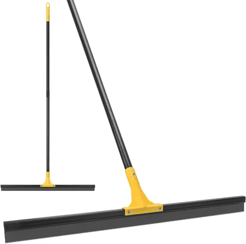 Miniatura 9 de Escurridor de Piso con Mango Telescópico Largo de 59'', Escoba de Goma Resistente de 18" para Hormigón, Azulejos de Baño, Garaje, Terraza