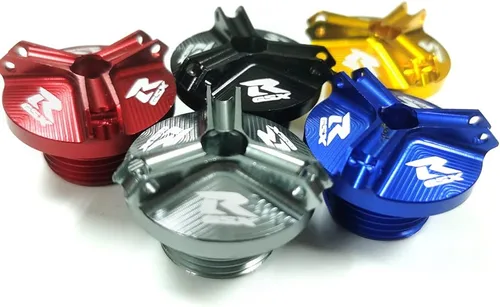 Miniatura 3 de Tornillo de tapón de llenado de aceite de motor CNC de aluminio para motocicleta compatible con Suzuki Gixxer GSXR600 GSXR750 GSXR1000 Hayabusa Gris
