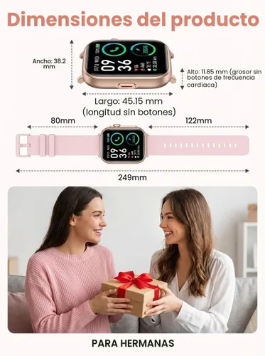 Miniatura 7 de SKG - Reloj inteligente para mujeres y hombres, Android iPhone, con Alexa incorporado y llamada Bluetooth (respuesta/hacer llamada) rastreador