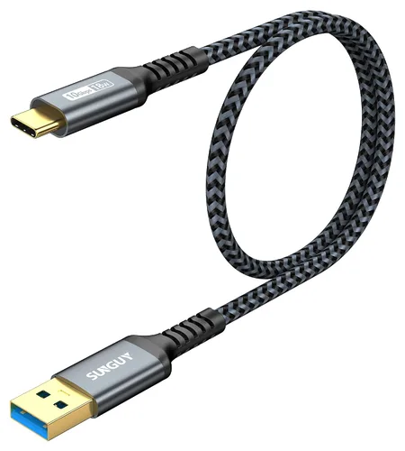 Miniatura 19 de SUNGUY Cable USB C para Android Auto de 10 Gbps, 1.5 pies 3A USB 3.1 Gen 2, carga rápida y transferencia de datos, cable USB C CarPlay, compatible