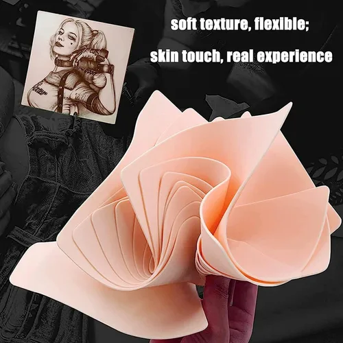 Miniatura 3 de 40 piezas de tatuajes en blanco Skins Practice y Stencil Paper Kit incluye 30 piezas de papel de calco DIY y 10 piezas de doble cara de tatuajes