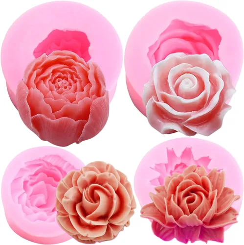 Miniatura 12 de Zixiang Molde de Caramelo de Flores de Rosa Moldes de Fondant de Hojas Moldes de Flores de Peonía Moldes de Silicona para Repostería Artística Pasta