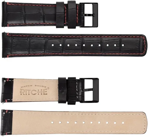 Miniatura 3 de Ritche Correa de cuero de liberación rápida para reloj Samsung Galaxy Watch 6, correa clásica de 1.693 in, 1.850 in, 1.575 in, 1.732 in, 0.709 in