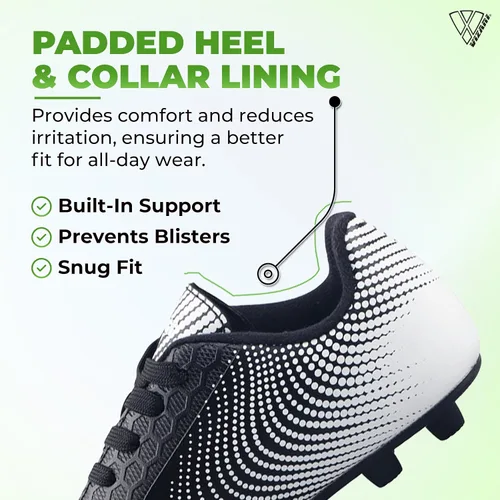 Miniatura 3 de Vizari USA Stealth - Botines de fútbol para niños y niñas, zapatos deportivos de fútbol para exteriores para niños pequeños, niños grandes, ligeros