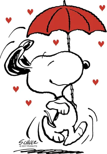 Miniatura 3 de CafePress Peanuts: Snoopy Raining Hearts - Taza de café de cerámica (11.0 fl oz)