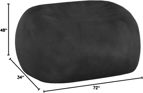 Miniatura 3 de Cozy Sack - Sillón de puff: Gran bolsa para muebles de espuma viscoelástica de 6 ft y tumbona grande – sofá grande con funda de microfibra suave