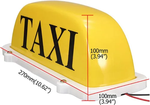 Miniatura 3 de Señal de taxi luces magnéticas para techo de automóvil, taxi, luces indicadoras para la parte superior del automóvil, 12 V, luz superior impermeable