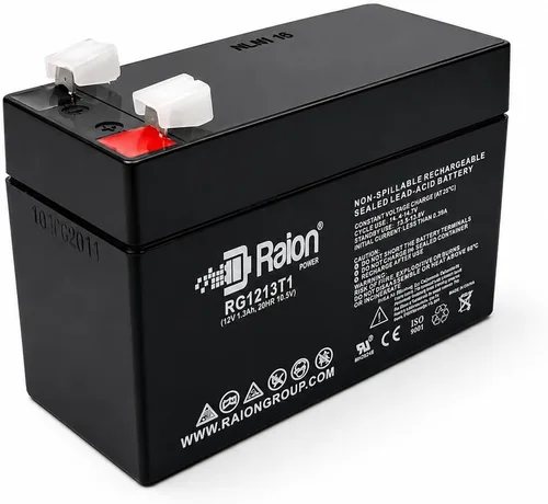 Raion Power - Batería AGM SLA de 12 V 1.3 Ah, terminal F1 - Reemplazo para puertas de mascotas de alta tecnología, ML1.3-12, EXP1213, B3V1A,