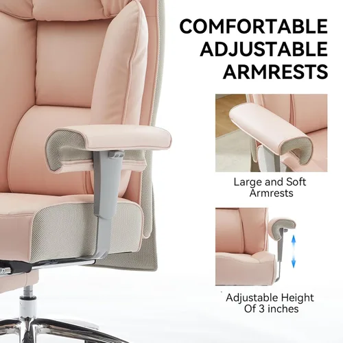 Miniatura 9 de Efomao - Silla ejecutiva de escritorio para oficina, con reposapiés, soporte lumbar y capacidad de carga hasta 450 libras, silla de computadora