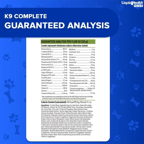 Miniatura 5 de LIQUIDHEALTH Pets K9 - Multivitamínico líquido completo 8 en 1 para perros adultos mayores y cachorros, fórmula completa todo en uno, vitaminas