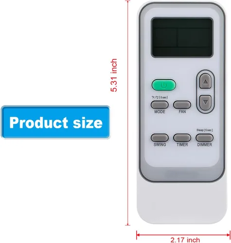 Miniatura 3 de DG11J1-99 Control remoto de CA de repuesto compatible con unidad de aire acondicionado portátil Hisense AP1019CR1G AP0819CR1W AP1019CW1G AP1319HR1G