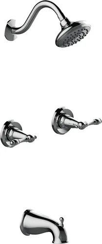 Miniatura 13 de Design House 595728 Oakmont Clásico Kit de Molduras de Baño y Ducha con Cabezal de Ducha de Función Única, Grifo de 2 Manijas y Válvula para Baño
