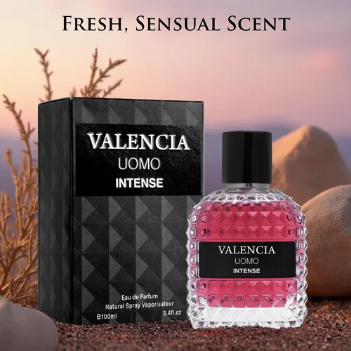 Miniatura 3 de Valencia UOMO Intense for Men Eau De Parfum - Fragancia Amber Fougere Notas superiores de vainilla Bourbon tono medio de Lavandin Crea aroma picante