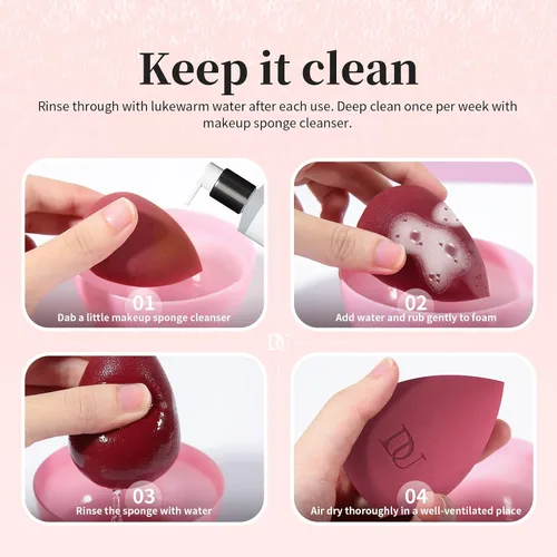 Miniatura 6 de DUcare Esponjas de maquillaje Esponja de maquillaje para mezclar bases líquidas, polvos y cremas