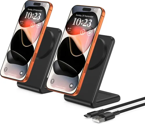Miniatura 8 de Mag.Safe Charger - Soporte de cargador para iPhone, cargador inalámbrico magnético rápido para iPhone 17/16/15/14/13/12 Series - Negro