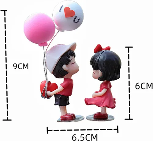 Miniatura 2 de Adornos lindos para parejas, decoración de automóvil, dibujos animados lindos, figuras de acción para parejas, adorno de globo, decoración de globo