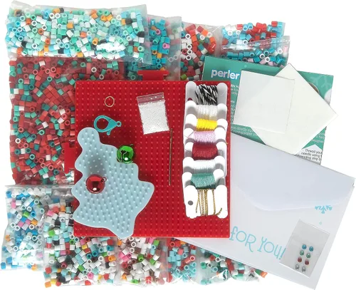 Miniatura 3 de Perler 80-56960 12 días de manualidades, kit de cuentas de fusión de Navidad hace 12 proyectos, multicolor, 3823 piezas 12 días de Navidad
