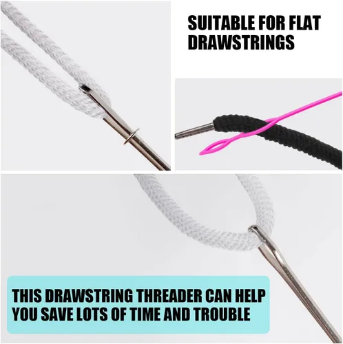 Miniatura 5 de Paquete de 24 cordones de repuesto para pantalones, pantalones deportivos, sudaderas con capucha, chaquetas, pantalones cortos, con 3 piezas
