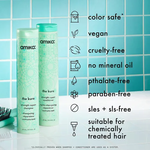 Miniatura 10 de amika the kure strength repair shampoo