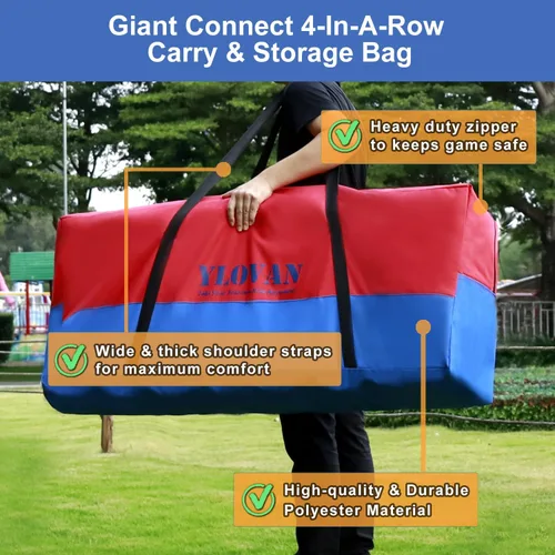Miniatura 3 de YLOVAN Bolsa de almacenamiento gigante para juegos Jumbo 4 en una fila, bolsa de transporte grande y resistente para transportar fácilmente