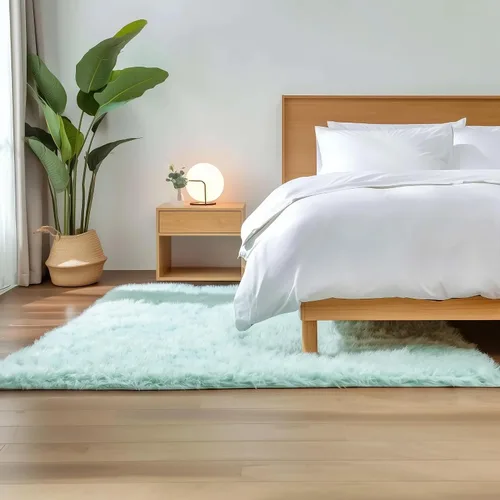 Miniatura 53 de Super Area Rugs - Alfombra de piel de oveja suave y esponjosa Gris oscuro