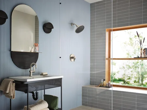 Miniatura 2 de Moen Cia 6221EWBN - Grifo de lavabo de baño de níquel cepillado Motionsense Wave sin contacto de una sola manija, 6221EWBN