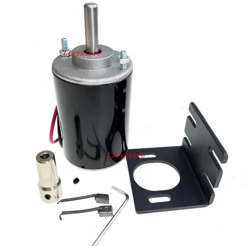 Motor de CC de imán permanente de 12 V, 30 W 3500 RPM de alta velocidad CW/CCW Motor de engranaje eléctrico para generador de bricolaje, motor