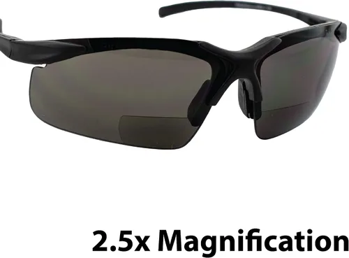 Miniatura 7 de Global Vision Apex 2.5 - Gafas de seguridad bifocales, 2 pares de lentes transparentes y ahumadas