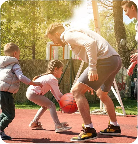 Miniatura 3 de Pelotas deportivas con bomba de mano para niños y niños pequeños (paquete de 2) juego de pelotas deportivas de goma de 6 pulgadas de diámetro