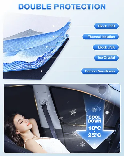 Miniatura 4 de Canvcle Parasol para parabrisas para Honda Civic de 11ª generación 2022-2025 2026 (no para Hatchback), kit de cubierta para ventana trasera lateral
