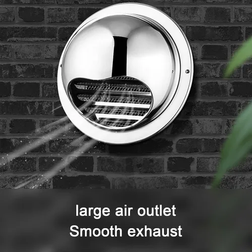 Miniatura 3 de Tapa de acero inoxidable 304 para chimenea, cubierta de ventilación de salida de aire de pared exterior, campana extractora, cubierta protectora