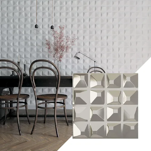 Miniatura 33 de Ekena Millwork 19 5/8 pulgadas de ancho x 19 5/8 pulgadas de alto, Tristan EnduraWall decorativo 3D, laguna satinada (cubre 2.67 pies cuadrados).