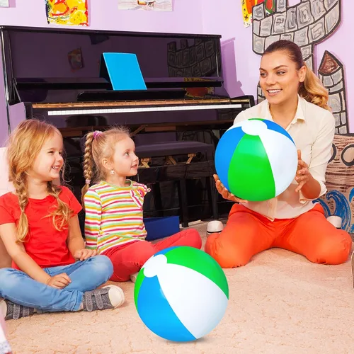 Miniatura 7 de Talltalk Paquete de 80 bolas de playa inflables de 12 pulgadas a granel para niños, pelota de piscina de verano, recuerdos de fiesta en la playa