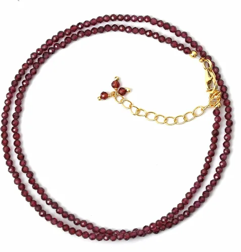 Miniatura 12 de Gargantilla con cuentas naturales, cuentas facetadas, collar de piedra natal, cristal curativo de energía, regalo para ella, joyería de plata de ley