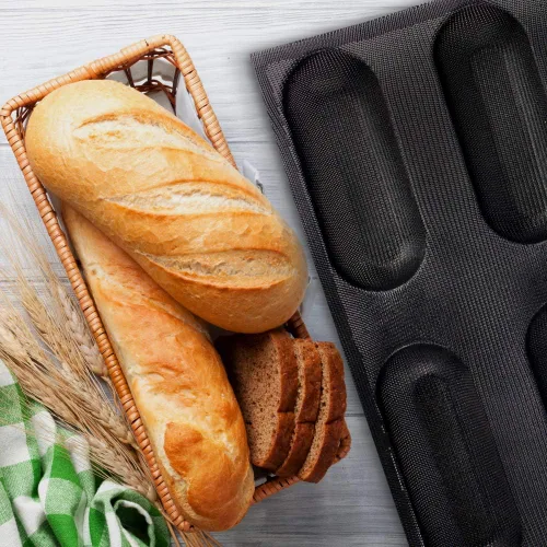 Miniatura 7 de FETESUR Moldes para perros calientes, moldes antiadherentes para pan de pan, molde de silicona de grado alimenticio, 12 panes de 40 x 60 pulgadas