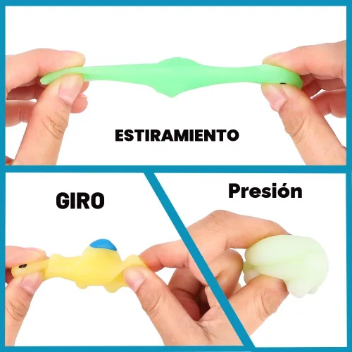 Miniatura 3 de JOICEE 24 huevos de Pascua rellenos de dinosaurio, juguetes esponjosos Kawaii Mochi Squishies para aliviar el estrés, huevos de Pascua de plástico