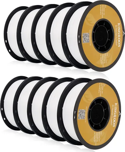 Miniatura 10 de Filamento para impresora 3D Kingroon PLA, 10 carretes, precisión dimensional +/- 0.02 mm, carrete de 10 kg (22 libras), 1.75 mm, negro