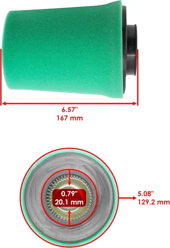 Miniatura 2 de Caltric Filtro de aire compatible con Can-am Bombardier Outlander Max 800 4X4 Std Ltd Xt 2006 2007 2008