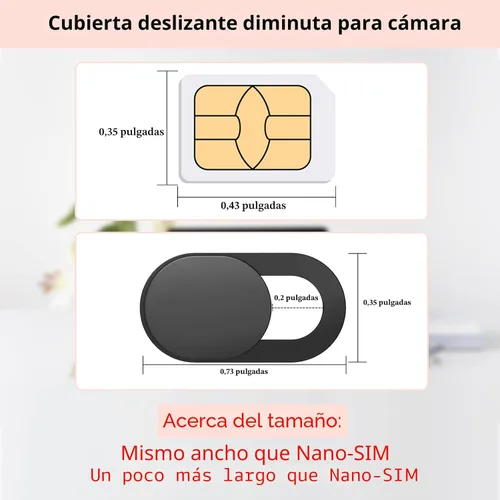 Miniatura 2 de Yilador Funda para cámara web (paquete de 3), funda ultradelgada de 0.03 pulgadas para cámara de portátil para iPhone, iPad, MacBook Pro