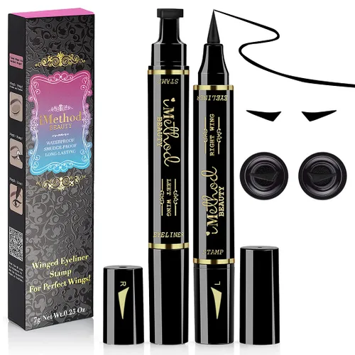 Miniatura 9 de Sello delineador de ojos iMethod. 2 bolígrafos con proyecciones, sello perfecto para imitar ojos de gato, delineador líquido de larga duración