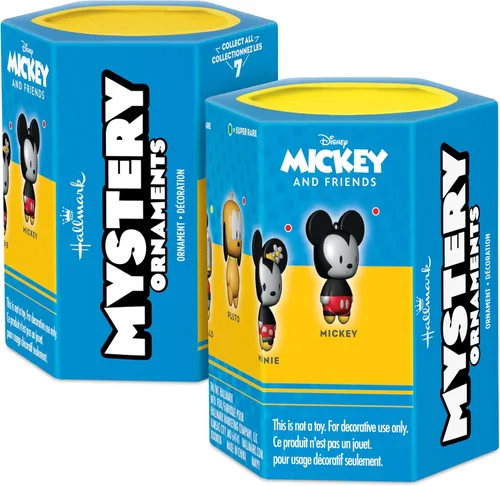Miniatura 2 de Hallmark Adornos de Navidad de Disney Mickey Mouse Misterio, Resistente a Romper, Juego de 2